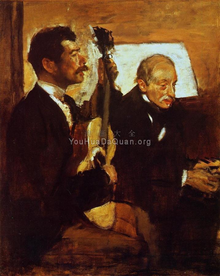 Degas' Father Listening to Lorenzo Pagans - 埃德加·德加